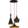 MENZZO Suspension 3 lampes escalier Klipsch D51cm Métal Noir et Rouge