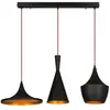 MENZZO Suspension 3 lampes alignées Klipsch 80cm Métal Noir et Rouge