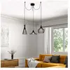 MENZZO Suspension araignée filaire 3 lampes Snaya Métal Noir
