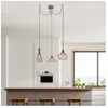 MENZZO Suspension araignée filaire 3 lampes Snaya D114cm Métal Noir et Or rose