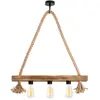 Merkloos / Sans marque Verlichting - Kroonluchter Houten Lucio - Afmetingen 60x9x60cm - Sfeervolle Houten Verlichting