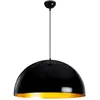 MENZZO Suspension dôme Chachou D60cm Métal Noir et Or
