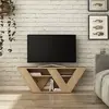 Meuble télé AZIO - BOBOCHIC - Chêne - Porte(s) - Moderne - Fonctionnel