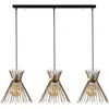 Merkloos / Sans marque Verlichting - Kroonluchter Zwart Metaal - Afmetingen 104x34x129cm - Stijlvolle Lynde Design
