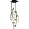 Lustre - EMOB - Tatum - Métal noir et doré - 48x48 cm - Éclairage intérieur