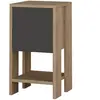 BOBOCHIC SUBLEEM Chevet SAFIO Chêne / Gris  Marron   Moderne Rangements Fonctionnel