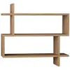CALICOSY Etagère murale suspendue décor bois chêne L70 cm - 70 cm X 22 cm X 65,5 cm - Paralel