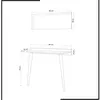 MENZZO Console avec miroir style scandinave Osebo Bois Blanc et Chêne clair