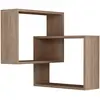 Etagère murale - EMOB - Woody Fashion - Blanc - 68x68x60 cm - Aspect b...