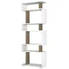 Étagère à livres Blok - White, Walnut - Scandinave - Moderne