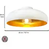 Bamyum Androa Plafondlamp Zwart Moderne Woonkamer (Wit-Goud)