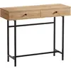 MENZZO Console 2 tiroirs Solace 100cm Métal Noir et Bois Chêne
