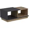 MENZZO Table basse Ophilia L90xP45cm Chêne et Anthracite