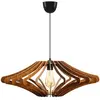 VENTE-UNIQUE Suspension ajourée en MDF - D. 59 x H. 55 cm - Coloris noyer - FARITA