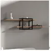 Etagère murale design 2 niveaux 120x18x30 cm naturel et noir