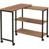 MENZZO Table d'appointe modulable Sarra Bois clair et Métal Noir