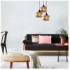 Opviq - Hanglamp Jack - Set van 3 hanglampen - Glas - Goudkleurig