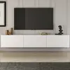 Habitat et jardin Meuble TV en bois "West" 150 x 32 x 30 cm - Blanc