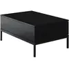 Table basse - Lord - Noir - Aggloméré - Métal - 40 cm de hauteur