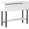 MENZZO Console style industriel avec miroir Evelis Blanc