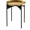 MENZZO Table basse style minimaliste Orvina D44cm Métal Noir et Or
