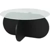 Table basse en verre Bubble noir