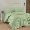 En Vogue - Parure housse de couette unie vert clair 240x220 cm