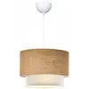 Suspension en tissu effet lin Nature beige