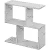 MENZZO Table basse design Mery L60xH60cm Effet marbre blanc