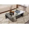 Table basse en verre et aggloméré Flavio anthracite