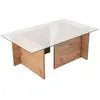 Table Basse En Verre Et Aggloméré Vetrino