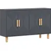 MENZZO Buffet design 4 portes battantes Festine L120cm Anthracite