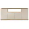 Buffet avec 4 portes et 1 étagère - Beige et naturel - LOTULA