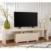 MENZZO Meuble tv moderne 2 portes L180cm Diapazon Effet travertin beige