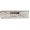 MENZZO Meuble tv moderne 3 portes basculantes Diazon L160cm Effet marbre