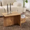 CALICOSY Table basse 2 niveaux L90 cm - 90 cm X 45 cm X 40 cm - HARMONY - Pin atlantique