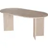 Table de salle à manger ovale Sablin - 180x90x75cm - travertin