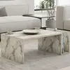 CALICOSY Table basse L86,8 cm - 86,8 cm X 50 cm X 32,4 cm - MEMO - Marbre