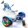 EVERCROSS Hoverboard  Gyropode 6.5" Bleu Hoverkart Bleu armé autoéquilibre self-balancing LED light Bluetooth Moteur 700W Enfant