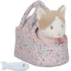 Peluche chat avec sac de transport Marley