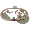 Circuit de train en bois Little Farm
