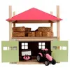 Kids Globe Horses 610085 Grange en bois avec mémoire Échelle 1:32