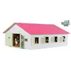 Kids Globe Paardenstal Roze met 7 Boxen, 1:24