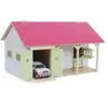 Kids Globe 610245 roze paardenstal met 2 boxen en berging 1:32 - Kidsglobe 610245