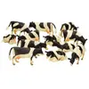 Inconnu Ensemble de vaches 12 pièces 1:32 - KIDS GLOBE - Noir et blanc - Jouet pour enfant