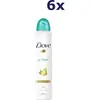 Dove - Go Fresh Peer & Aloë Vera - Deodorant spray - 6 x 250 ml - Voor...