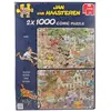 Jumbo Jan van Haasteren - Safari & Storm - 2-in-1 puzzel - 2 x 1000 stukjes