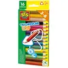 SES Lot de 16 crayons de couleur triangulaires