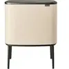 BRABANTIA Poubelle Bo Touch Bin - 3 x 11L - Soft Beige