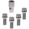 Carpoint CARPONIT 4 Écrous antivol conique modèle G - M14 x 1,5 - Chrome